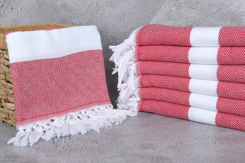 Turkish Bath Towel Set, Housewarming Gift, Halloween Gifts, 70x40 Cotton Diamond Towel, Best Friend Gift, Sand-free towel, Wedding Gifts Towel - 3