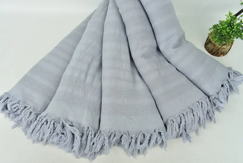 Custom Blanket, Halloween Bachelorette Party, Bachelorette Party Favors, Bedspread, Xmas Gifts, 96x68 Cotton Stonewashed Striped Towel - 4