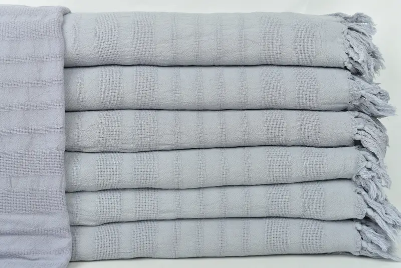 Custom Blanket, Halloween Bachelorette Party, Bachelorette Party Favors, Bedspread, Xmas Gifts, 96x68 Cotton Stonewashed Striped Towel - 1