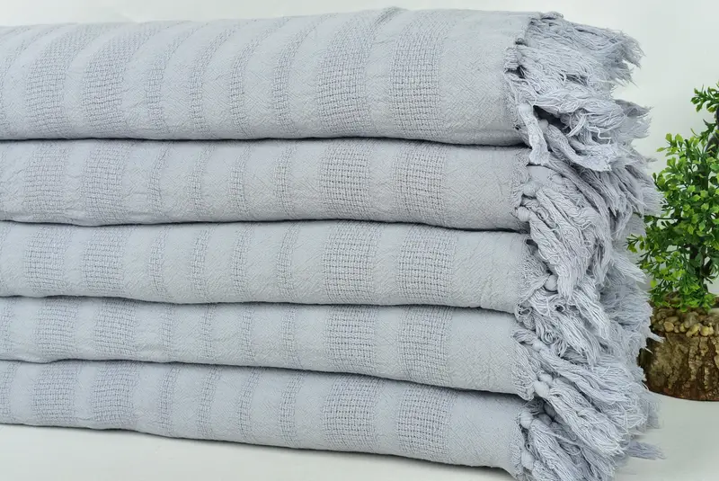 Custom Blanket, Halloween Bachelorette Party, Bachelorette Party Favors, Bedspread, Xmas Gifts, 96x68 Cotton Stonewashed Striped Towel - 3