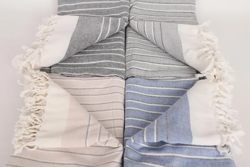 Bathroom Towel, Oversized Beach Towel, Pool Towels, Bridal Shower Gift, Lightweight towel, Bridal Shower Favors, 68x40 Cotton Striped Terry Towel - 4