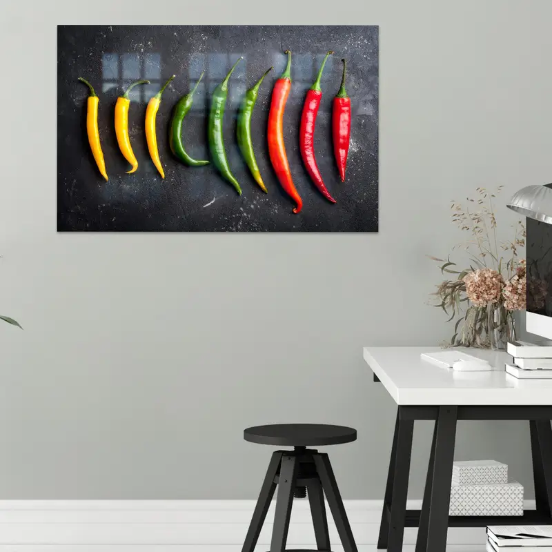 エレガントなプリントガラス: モダンなダイニングルームの必需品