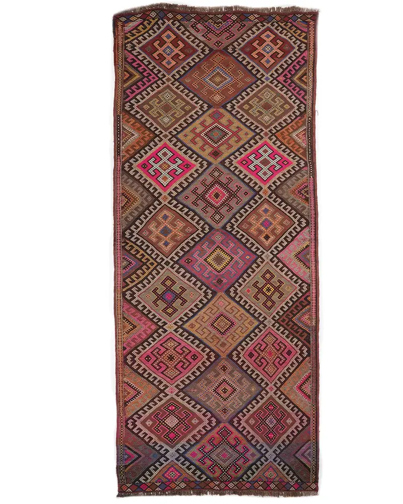 Gökkuşağı Güneybatı Halısı, 5,3x12,5 ft Canlı Dekor