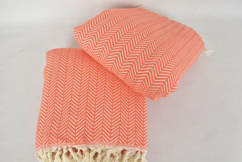 Engagement Gift, Throw Blanket, Bridesmaid Gifts, 92x76 Cotton Chevron Towel, Woven Throw Blanket, Wedding Anniversary Gift, Christmas Tablecloth - 6