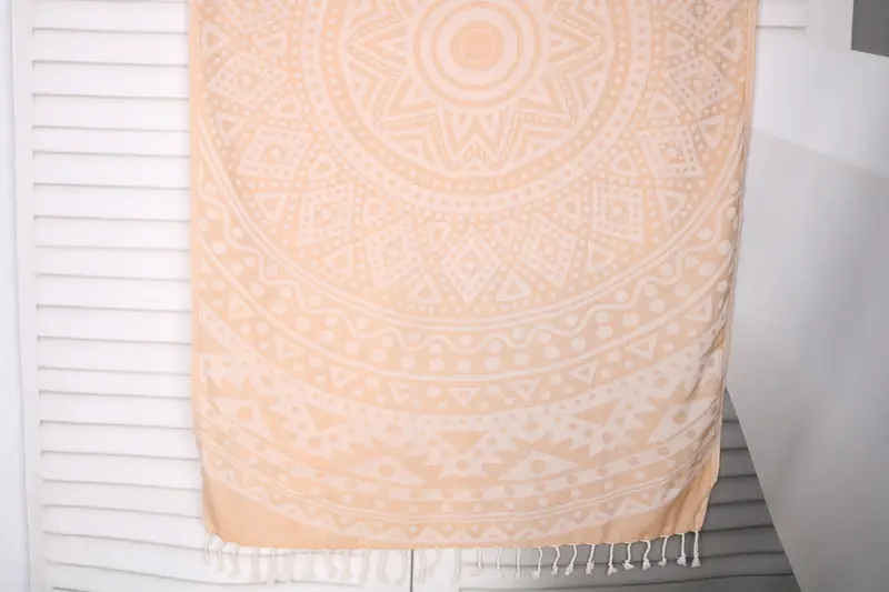 Monogram Turkish Towel, Spa Towel, 70x40 Cotton Round Pattern Towel, Beach Towel Gift, Turkish Towel Beach, Gift For Best Friend, Bachelor Towel - 1