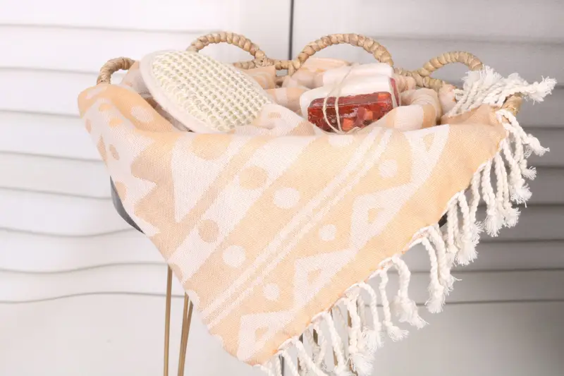 Monogram Turkish Towel, Spa Towel, 70x40 Cotton Round Pattern Towel, Beach Towel Gift, Turkish Towel Beach, Gift For Best Friend, Bachelor Towel - 3