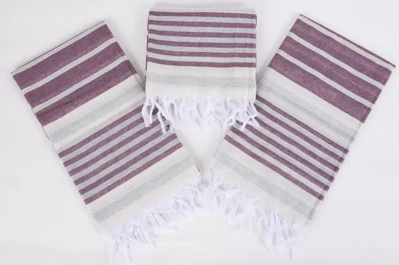 68x40 Cotton Striped Towel, Turkish Bath Towel Set, Quick-dry towel, Guest Towel, Quick-dry peshtemal, Absorbent Turkish towel, Peshtemal - 6