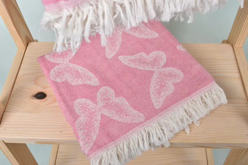 Girls Weekend Getaways Gifts, 68x36 Cotton Butterfly Pattern Towel, Lightweight towel, Xmas Gifts, Turkish bath towel, Spa Towel, Wedding Favors - 6