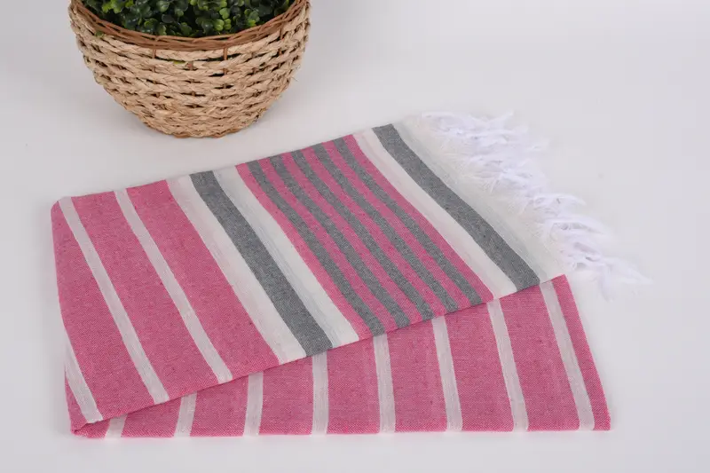 Quick-Dry Beach Towel, Housewarming Gift, Wedding Favors, Unique Wedding Gift, Sand-Resistant Peshtemal, 68x40 Cotton Striped Towel, Valentines Gift - 4