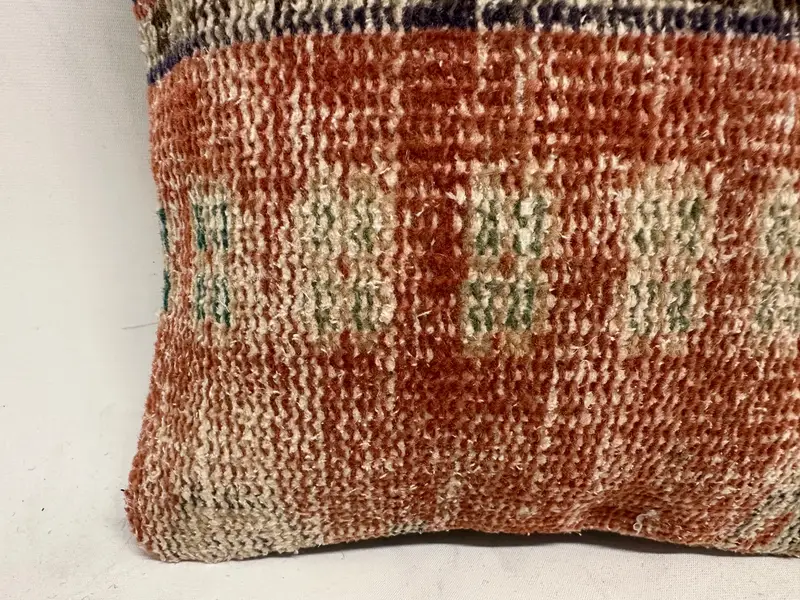 Boho Throw Cushion Cover, Throw Kilim Pillow, Cushion Cover, 12x12 Red Pillow Cover, Pillow for Couch, Handmade Kilim Cushion, Custom Cushion Cover - 2