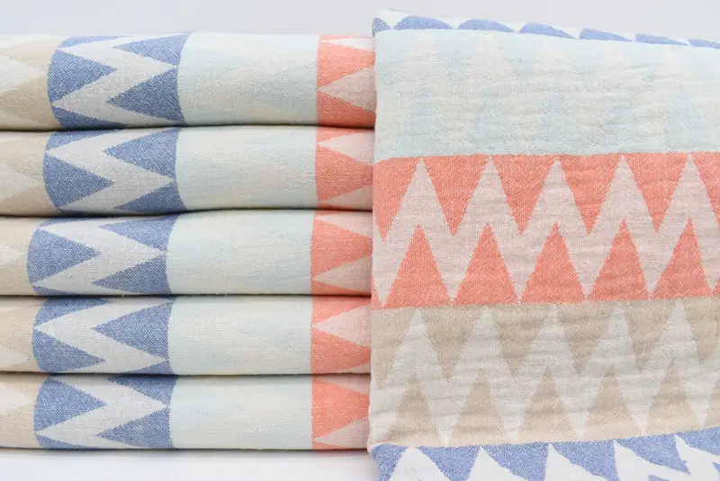 Monogram Turkish Towel, Housewarming Gift, Turkish bath towel, Gift Towel, Guest Towel, 70x40 Cotton Zigzag Design Towel, Bachelorette Party Gifts - 2