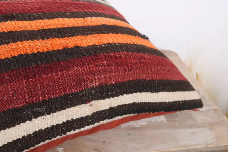 Luxury Pillow Case, Handmade Kilim Cushion, 12x20 Red Pillow Case, Cushion Case, Outdoor Throw Pillow Case, Pillow for Couch, Vintage Kilim Pillow - 6