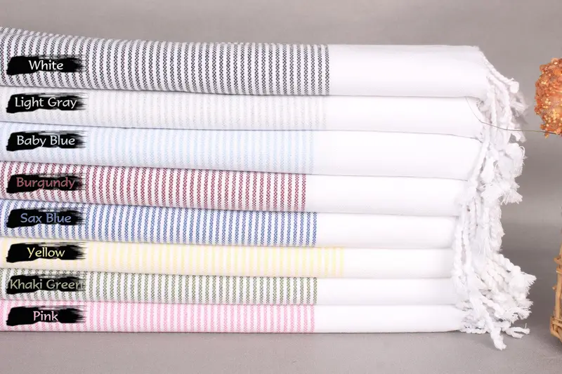 40x18 Cotton Striped Towel, Wedding For Favor, Monogrammed Hand Towel, Bridesmaid Gifts, Wedding Favors, Bulk Order Towel, Bridesmaid Gift - 2