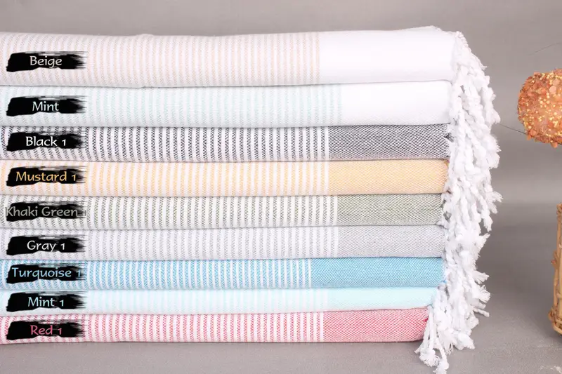 40x18 Cotton Striped Towel, Wedding For Favor, Monogrammed Hand Towel, Bridesmaid Gifts, Wedding Favors, Bulk Order Towel, Bridesmaid Gift - 1
