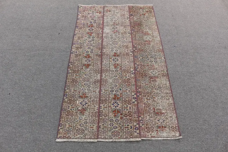 Alfombra Floral Azul, 2,6x4,5ft Elegante Decoración del Hogar