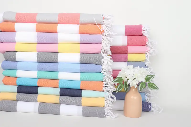 Wedding Gift For Bride, Scarf Towel, Custom Wedding Gift, 70x40 Cotton Striped Towel, Custom Wedding Towel, Sand-free towel, Custom Towel - 2