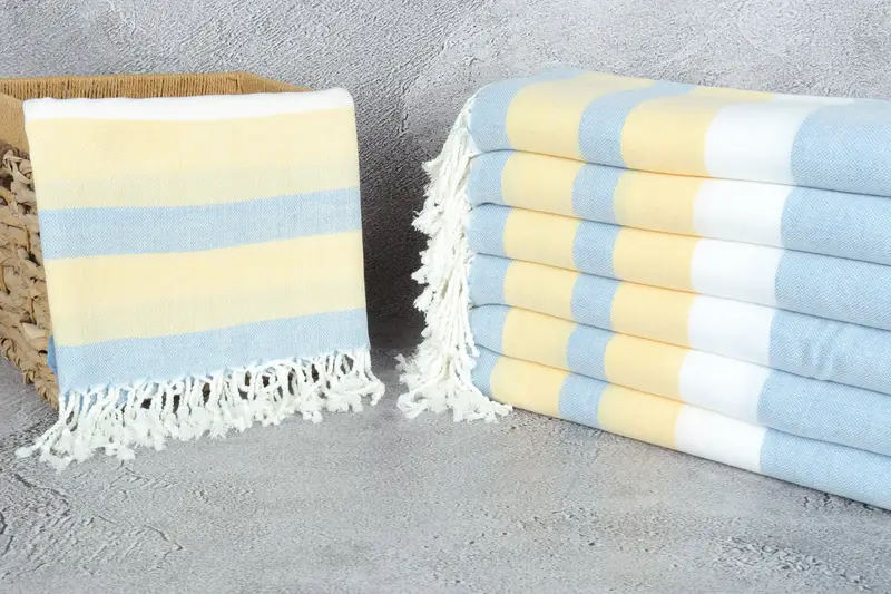 Lightweight Turkish towel for beach, Gym Towel, 70x40 Cotton Striped Towel, Soft towel, Lightweight towel, Gift For Mom, Turkish bath towel - 3