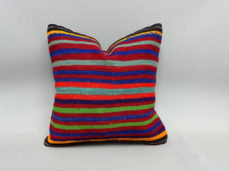 Tezgah yastığı kapağı, yastık sahte, 20x20 yeşil yastık kapağı, aksan yastık kılıfı, Türk yastığı, kanepe için yastık, ev dekor - 1