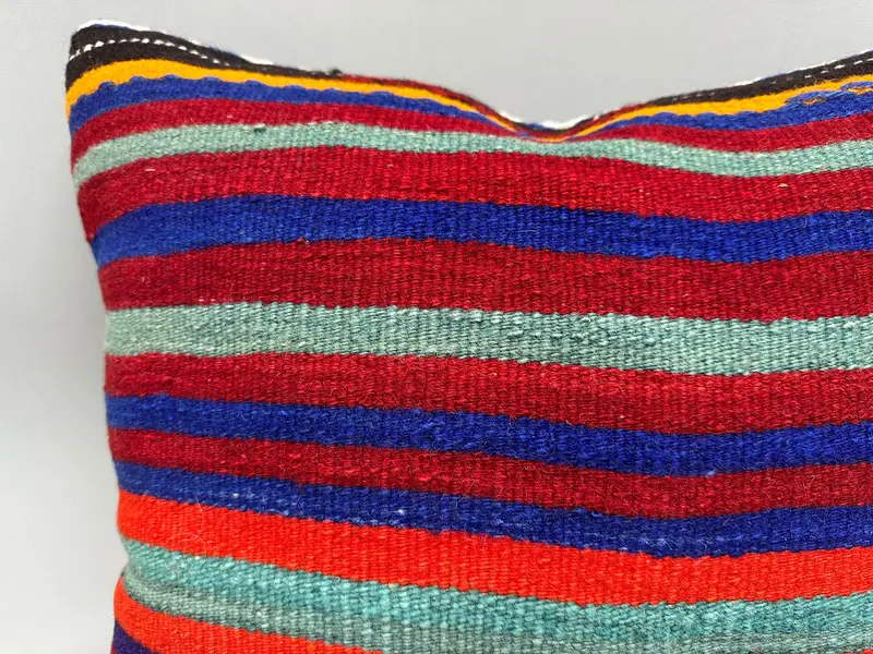 Tezgah yastığı kapağı, yastık sahte, 20x20 yeşil yastık kapağı, aksan yastık kılıfı, Türk yastığı, kanepe için yastık, ev dekor - 5