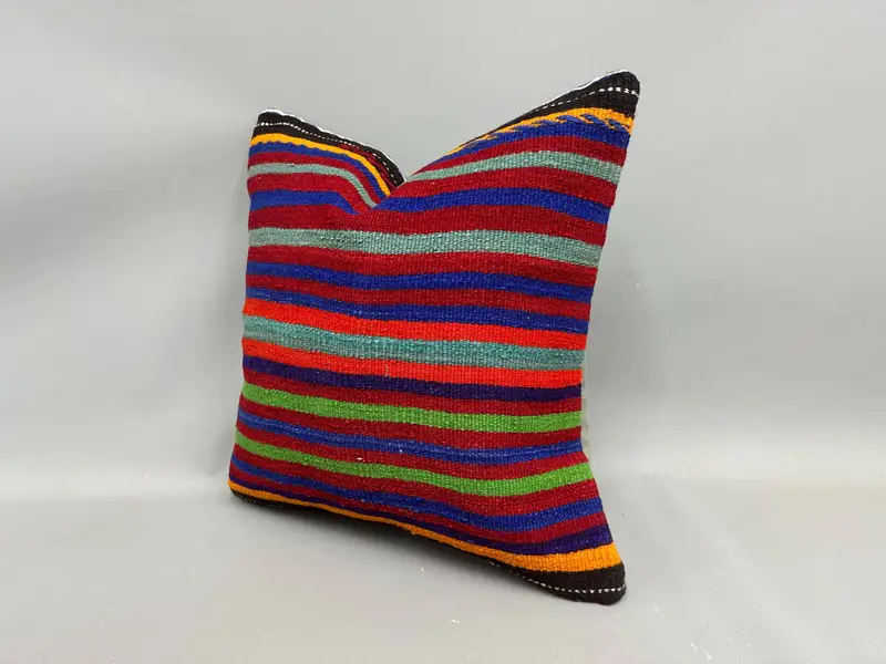 Tezgah yastığı kapağı, yastık sahte, 20x20 yeşil yastık kapağı, aksan yastık kılıfı, Türk yastığı, kanepe için yastık, ev dekor - 3
