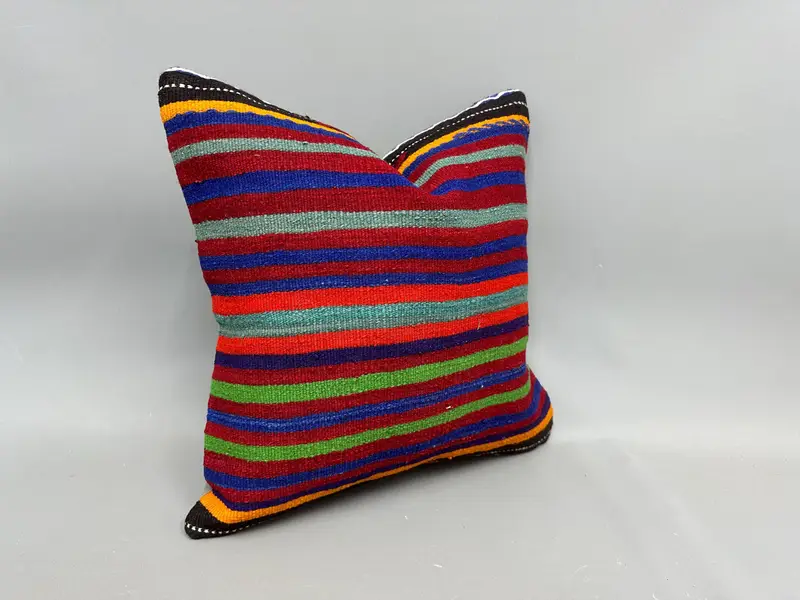 Tezgah yastığı kapağı, yastık sahte, 20x20 yeşil yastık kapağı, aksan yastık kılıfı, Türk yastığı, kanepe için yastık, ev dekor - 2