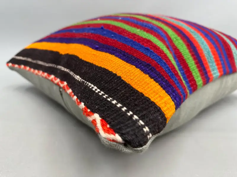 Tezgah yastığı kapağı, yastık sahte, 20x20 yeşil yastık kapağı, aksan yastık kılıfı, Türk yastığı, kanepe için yastık, ev dekor - 6
