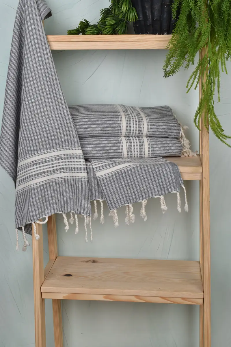 40x18 Cotton Striped Towel, Monogrammed Hand Towel, Birthday Gift, Turkish Towel Hand Towel, Xmas Gifts, Best Friend Gift, Gym Towel, Kitchen Towel - 6