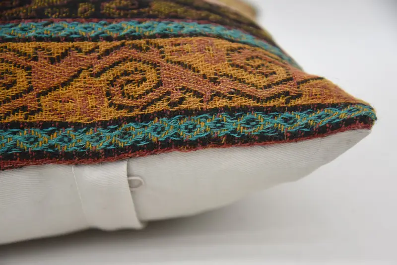 Handmade Kilim Cushion, Kilim Cushion Sham, Pillow for Couch, Nautical Throw Pillow Case, Pillow Case, 12x12 Orange Cushion Cover - 5