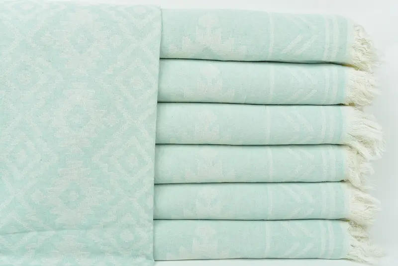 Wedding Gift For Bride, 74x40 Cotton Geometric Towel, Bachelor Bachelorette Party Favors, Sand-free towel, Turkish Towel Set, Turkish hand towel - 2