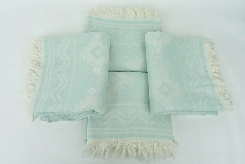Wedding Gift For Bride, 74x40 Cotton Geometric Towel, Bachelor Bachelorette Party Favors, Sand-free towel, Turkish Towel Set, Turkish hand towel - 7