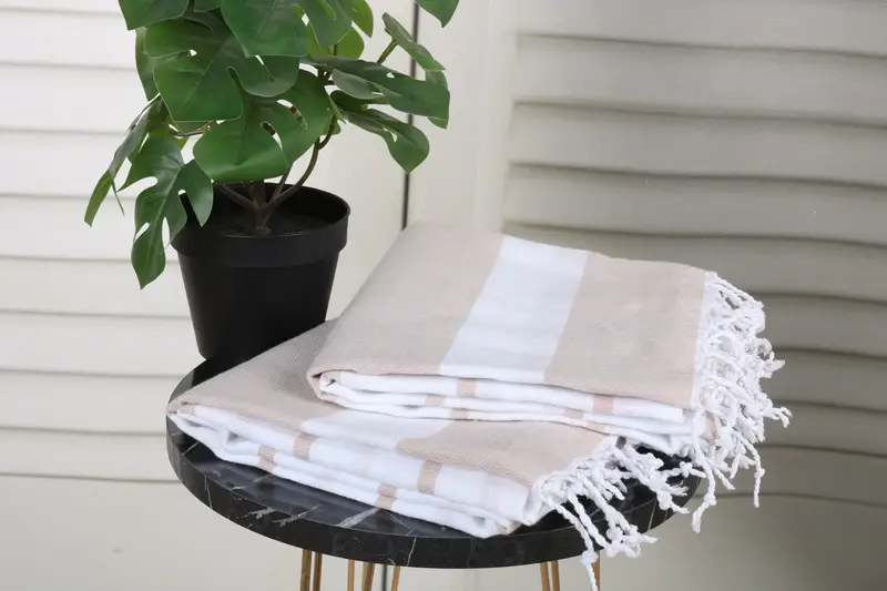 Memorial Gift, 70x40 Cotton Striped Towel, Turkish Towel Set, Organic Turkish towel, Wedding Gift, Soft and absorbent Turkish towel, Wedding Favors - 3