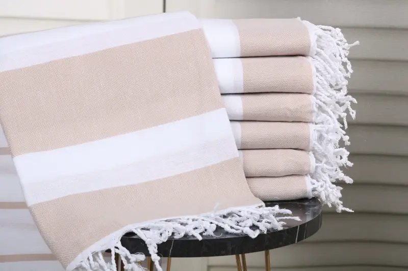 Memorial Gift, 70x40 Cotton Striped Towel, Turkish Towel Set, Organic Turkish towel, Wedding Gift, Soft and absorbent Turkish towel, Wedding Favors - 1