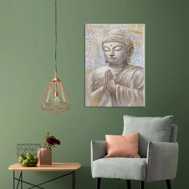 Buddha Canvas Art,Asian Wall Decor, Gift For Buddhist , Buddhism Wall Art, Modern Canvas Art, Home Decor Art, Personalized Gift, - 1