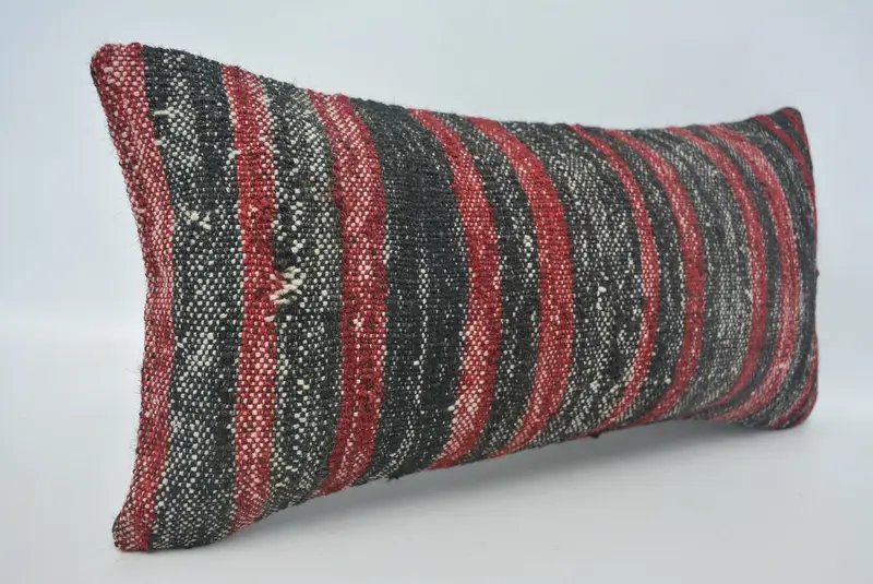 12x24 Red Pillow, Pillow for Sofa, Turkish Kilim Pillow, Rustic Pillow Sham, Pillow Sham, Boho Pillow Sham Cover, Neutral Throw Pillow Sham - 3