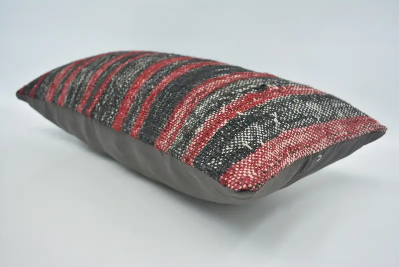 12x24 Red Pillow, Pillow for Sofa, Turkish Kilim Pillow, Rustic Pillow Sham, Pillow Sham, Boho Pillow Sham Cover, Neutral Throw Pillow Sham - 6