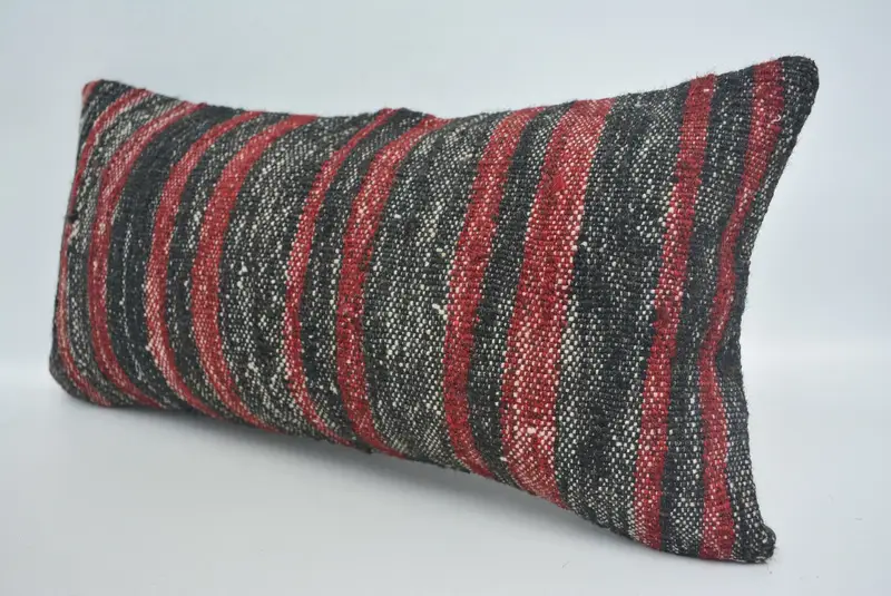 12x24 Red Pillow, Pillow for Sofa, Turkish Kilim Pillow, Rustic Pillow Sham, Pillow Sham, Boho Pillow Sham Cover, Neutral Throw Pillow Sham - 4