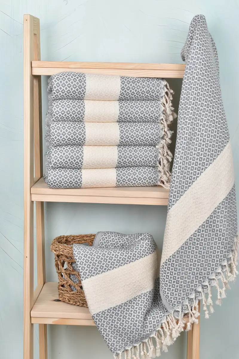Personalized Beach Towel, Wedding Gifts Towel, Sand-Resistant Peshtemal, Organic Towel, Handmade Gift, 70x40 Cotton Geometric Towel, Bridal Gifts - 3