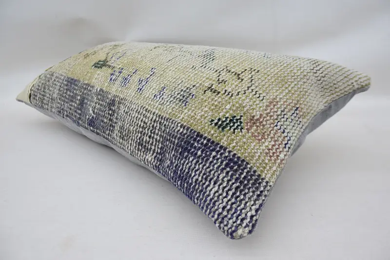 Geometric Embroidered Pillow, 12x24 Inches Decorative Pillow - 6