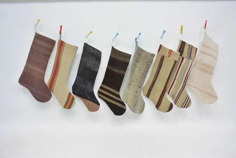 Festive Christmas Ornaments Pattern, 8-Inch Wide Christmas Stocking