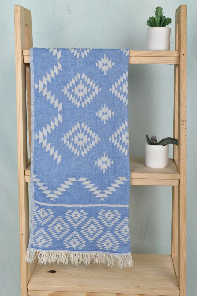 Gift For Her, Bridal Party Gifts, Turkish Tea Towel, 40x18 Cotton Kilim Towel, Home Decor Gifts, Bathroom Towels, Personalized Dish Towel, Gym Towel - 8