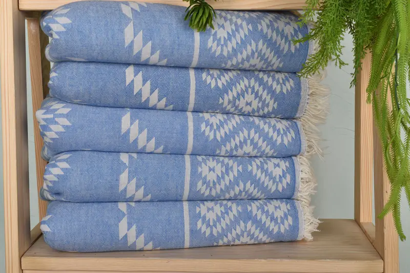 Gift For Her, Bridal Party Gifts, Turkish Tea Towel, 40x18 Cotton Kilim Towel, Home Decor Gifts, Bathroom Towels, Personalized Dish Towel, Gym Towel - 1