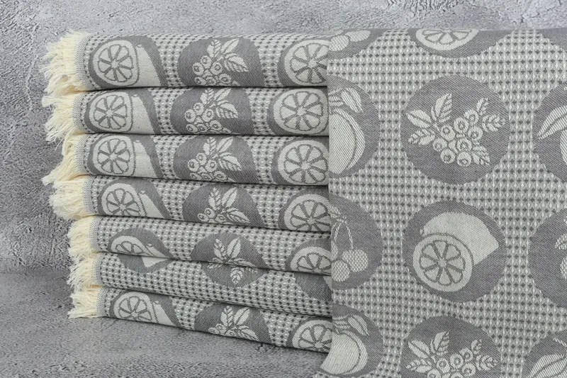 Monogram Kitchen Towel, Bridal Shower Favors, Turkish Towel Hand Towel, Birthday Gift, Small Bath Towels, 28x20 Cotton Fruits Patterned Towel - 2
