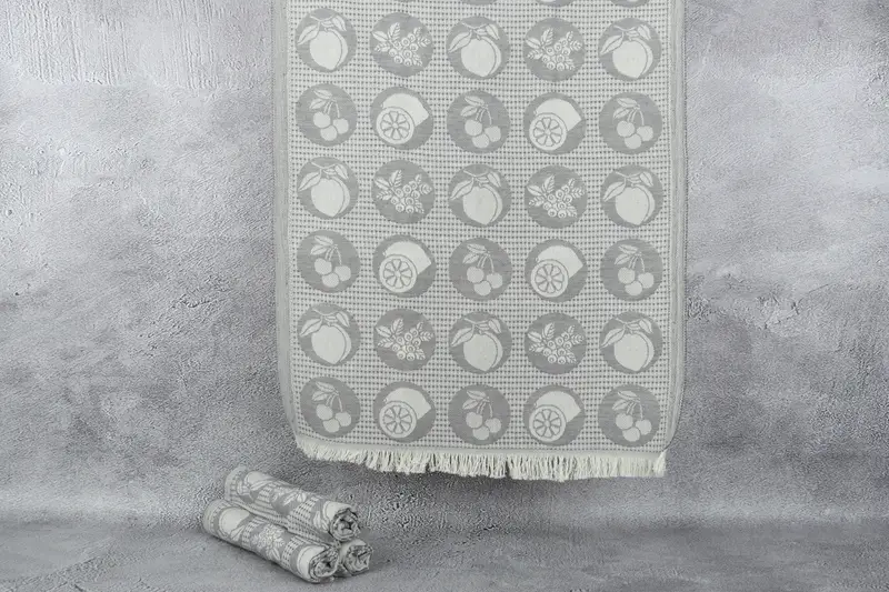 Monogram Kitchen Towel, Bridal Shower Favors, Turkish Towel Hand Towel, Birthday Gift, Small Bath Towels, 28x20 Cotton Fruits Patterned Towel - 1