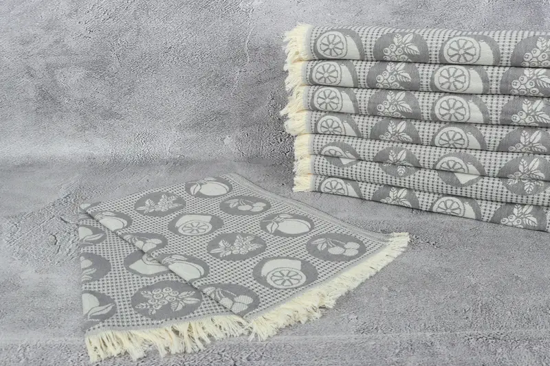 Monogram Kitchen Towel, Bridal Shower Favors, Turkish Towel Hand Towel, Birthday Gift, Small Bath Towels, 28x20 Cotton Fruits Patterned Towel - 3