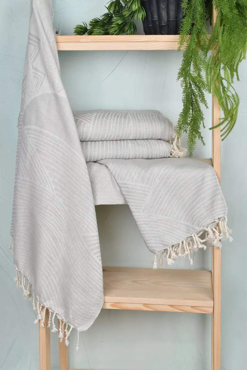 Turkish towel, Bridesmaid Proposal Gift, Bridesmaid Gift, 70x38 Cotton Striped Design Towel, Fouta towel, Peshtemal Towel USA, Turkish Towel Bulk - 7