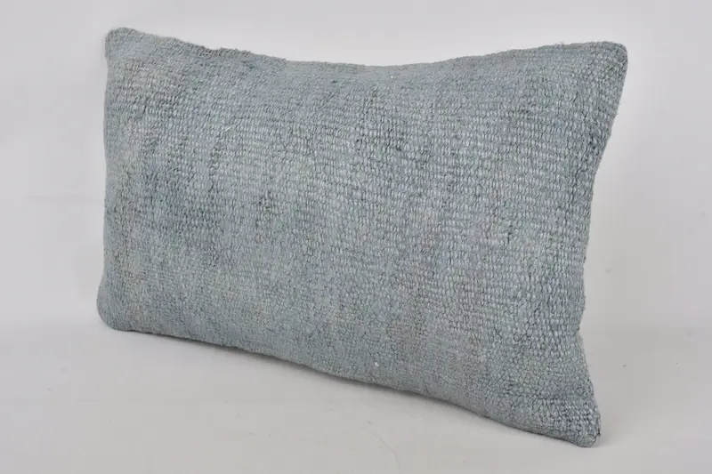 Kilim Cushion Sham, 12x20 Gray Pillow Sham, Vintage Kilim Throw Pillow, Ethnic Pillow Sham, Handmade Kilim Cushion, Handmade Pillow Sham, Cushion - 3