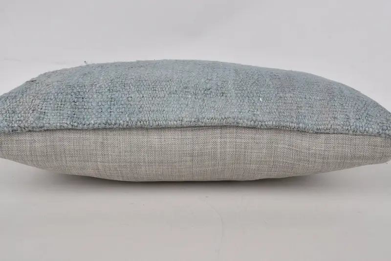 Kilim Cushion Sham, 12x20 Gray Pillow Sham, Vintage Kilim Throw Pillow, Ethnic Pillow Sham, Handmade Kilim Cushion, Handmade Pillow Sham, Cushion - 5