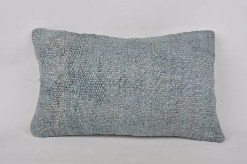 Kilim Cushion Sham, 12x20 Gray Pillow Sham, Vintage Kilim Throw Pillow, Ethnic Pillow Sham, Handmade Kilim Cushion, Handmade Pillow Sham, Cushion - 1