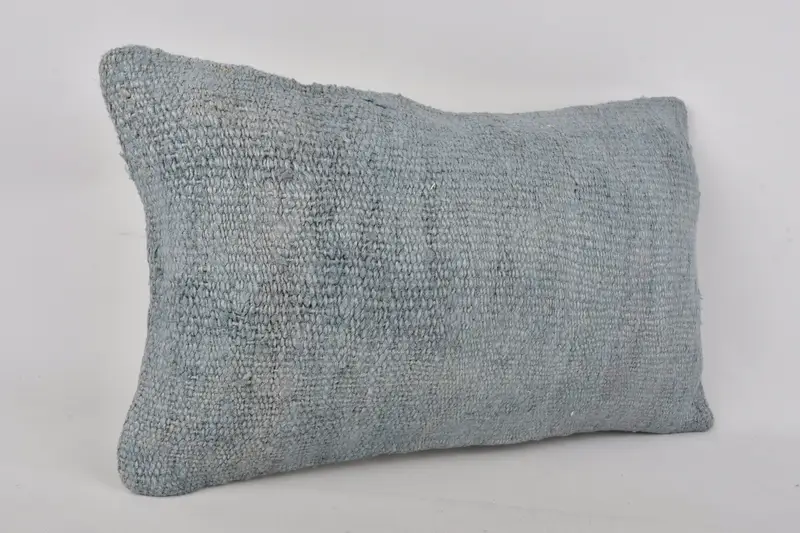 Kilim Cushion Sham, 12x20 Gray Pillow Sham, Vintage Kilim Throw Pillow, Ethnic Pillow Sham, Handmade Kilim Cushion, Handmade Pillow Sham, Cushion - 2