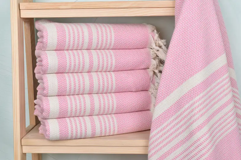 Pink Cotton Towel Boyfriend Gift, Grandma Gift, 40x71 Inches